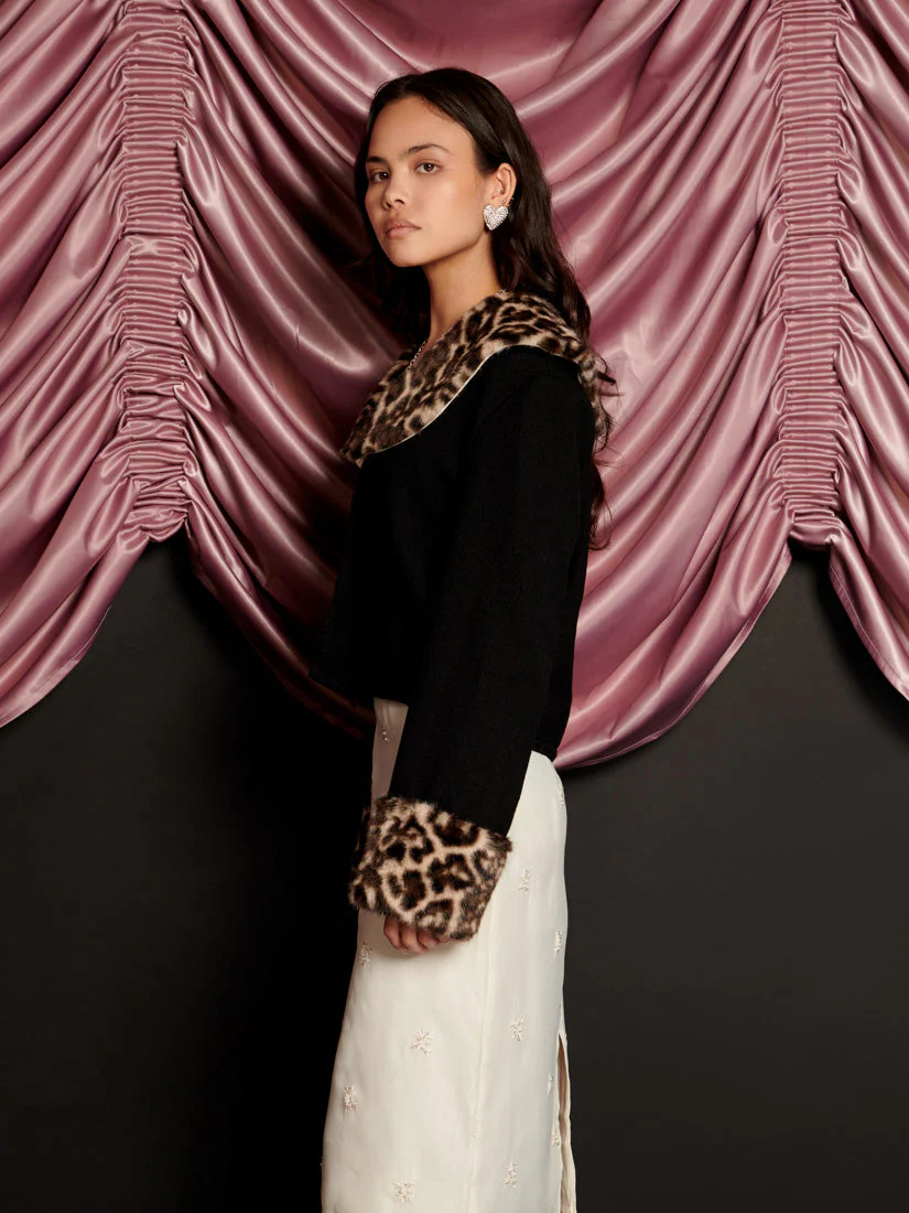 Velma Faux Fur Cardigan - Image 2