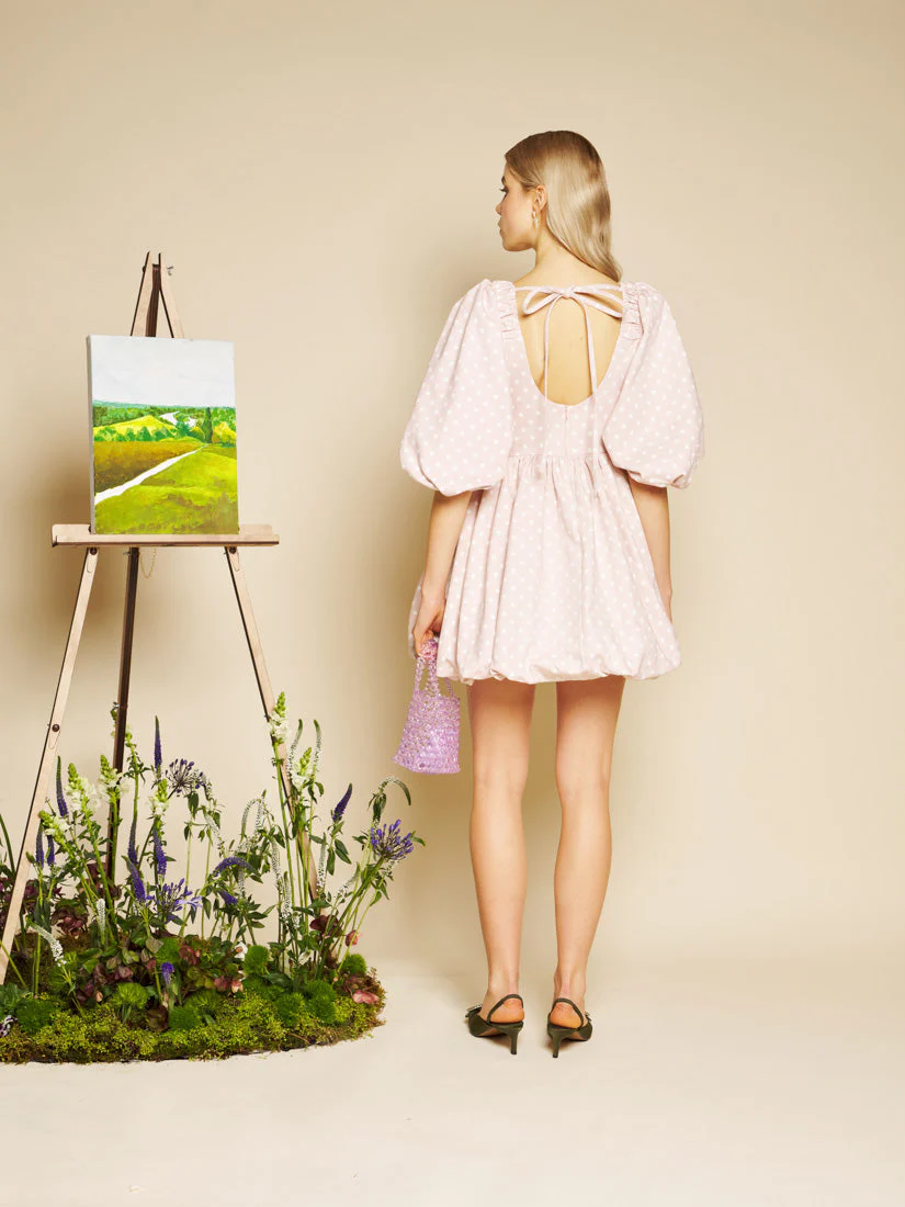 Violette Spot Bubble Mini Dress - Image 3