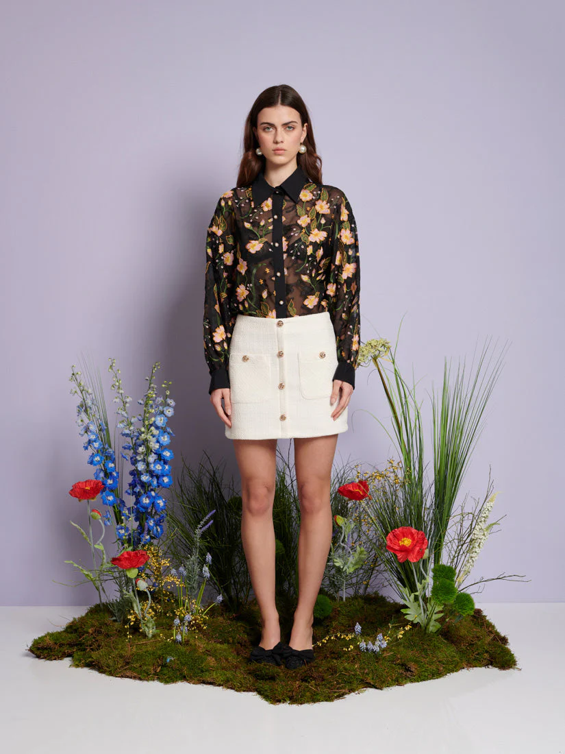 <b>DREAM</b> Whisper Tweed Mini Skirt - Image 4