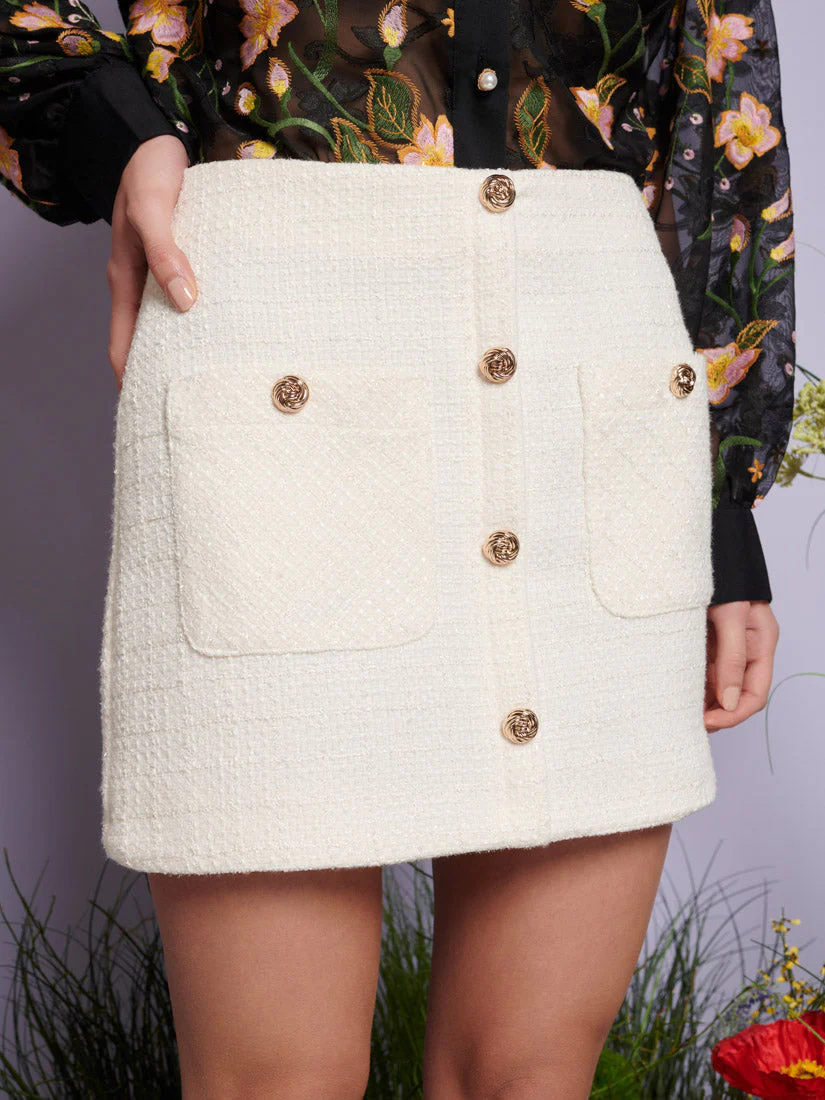 <b>DREAM</b> Whisper Tweed Mini Skirt - Image 5