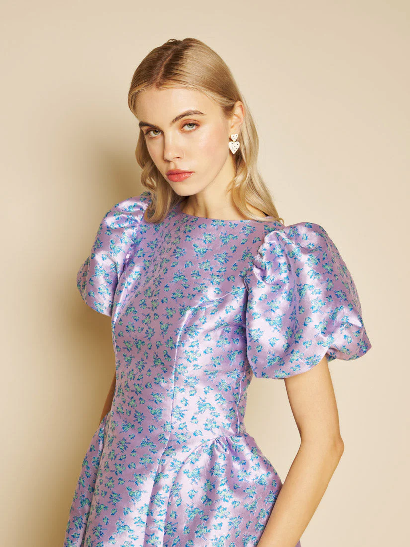 Wisteria Jacquard Mini Dress - Image 5