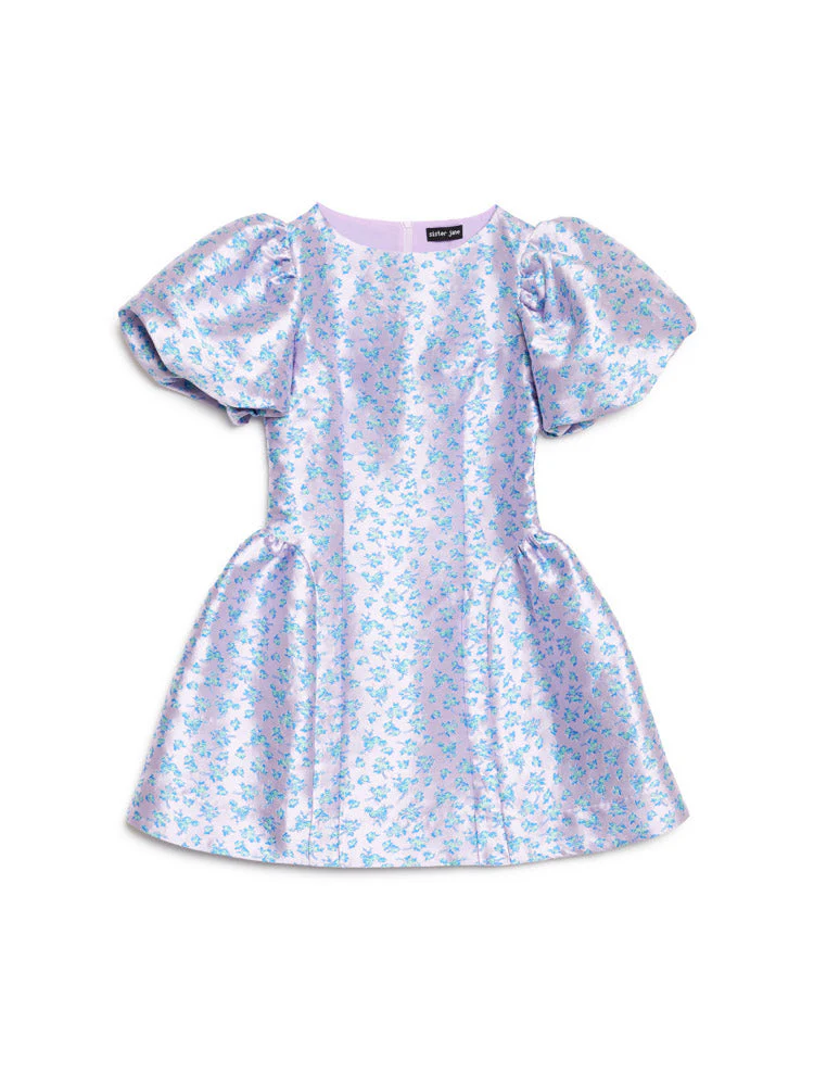 Wisteria Jacquard Mini Dress - Image 7